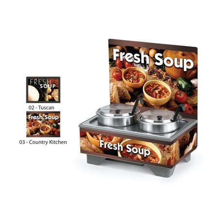 VOLLRATH CO VollrathÂ, Full-Size Soup Merchandiser Base W/ Menu Board, 120 Volt 720200103